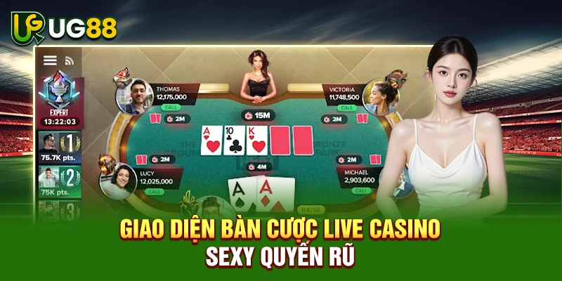 Giao diện bàn cược live casino sexy quyến rũ