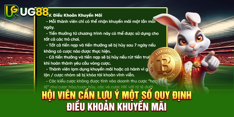 Hội viên cần lưu ý một số quy định điều khoản khuyến mãi
