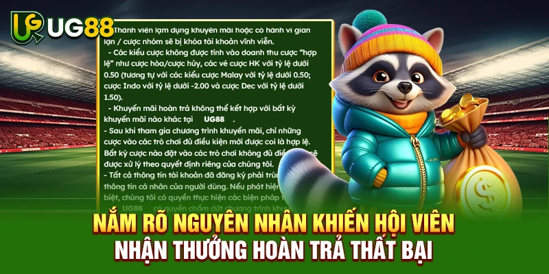 Nắm rõ nguyên nhân khiến hội viên nhận thưởng hoàn trả thất bại